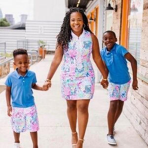 Lilly Pulitzer - Polo Shirt - Boys XL 12-14 Available in Blue and Pink